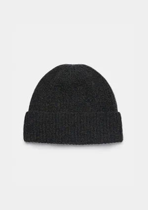 Navy & Green Melange Beanie