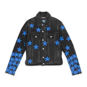 NWT Amiri CHEMIST STAR TRUCKER Aged Black Denim Jackets Size L $2490