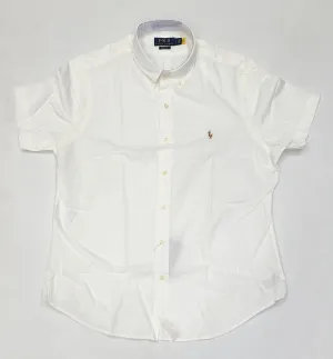 Nwt Polo Ralph Lauren White Chambray Small Pony Classic Fit Button Up