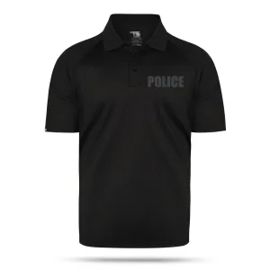 [POLICE] Men's Performance Polo [BLK/BLK]