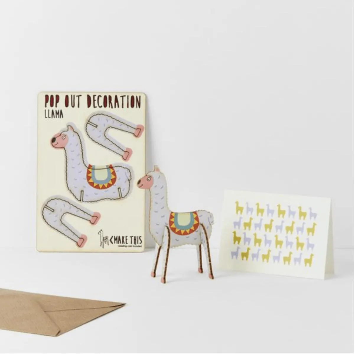 Pop Out Llama Decoration & Card