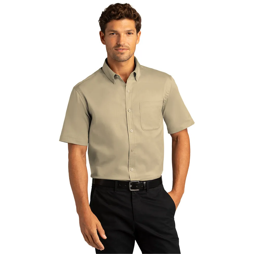 Port Authority® Short Sleeve SuperPro React™ Twill Shirt - Wheat