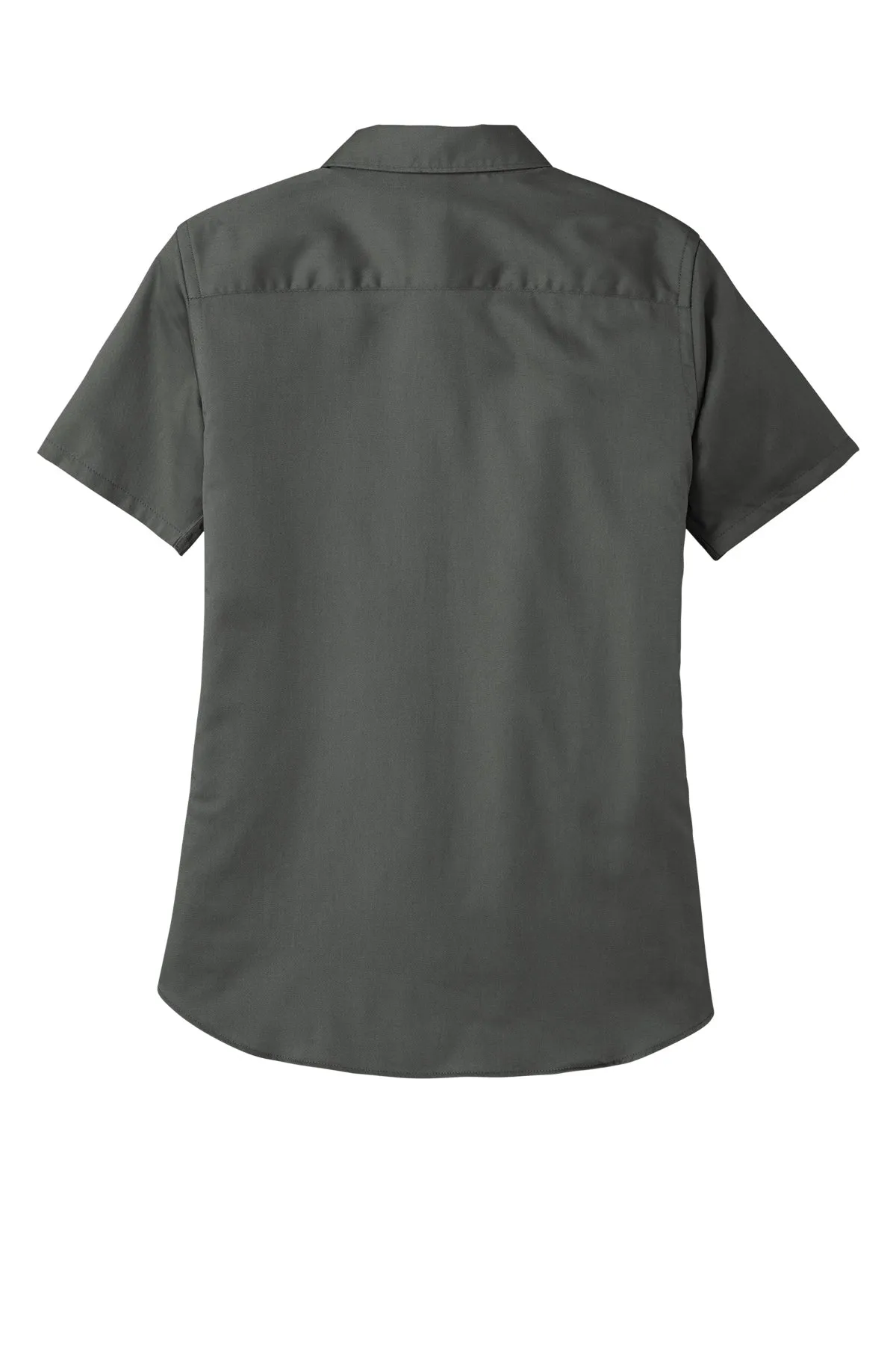 Port Authority® Women's Short Sleeve SuperPro React ™ Twill Shirt - Storm Grey