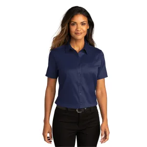 Port Authority® Women's Short Sleeve SuperPro React ™ Twill Shirt - True Navy