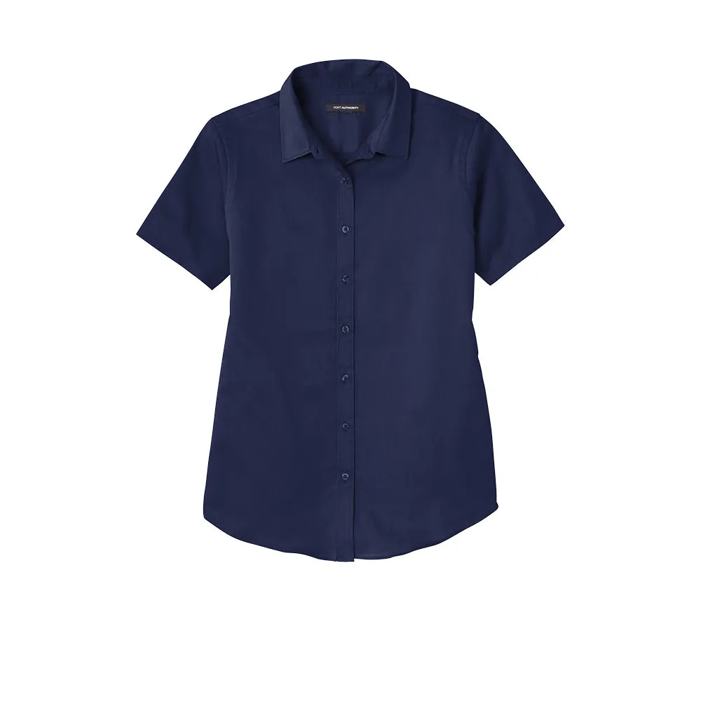 Port Authority® Women's Short Sleeve SuperPro React ™ Twill Shirt - True Navy