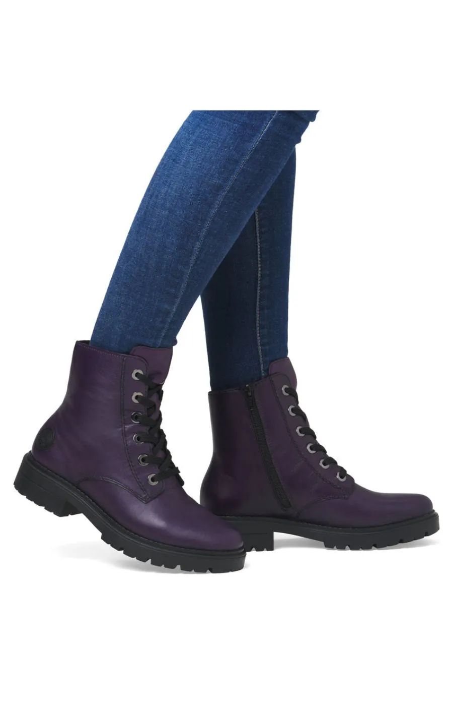 Rieker Purple Combat Boot