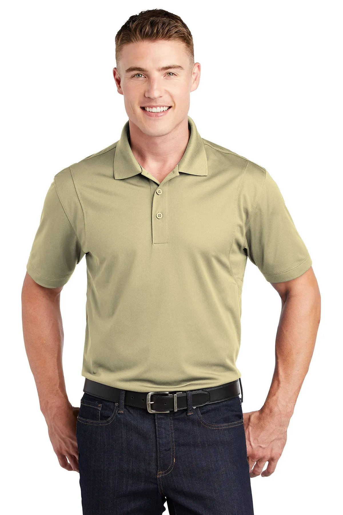 Sport-Tek Micropique Branded Sport-Wick Polos, Vegas Gold