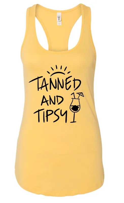 Tanned and Tipsy Summer Graphic Tank *Online Only*