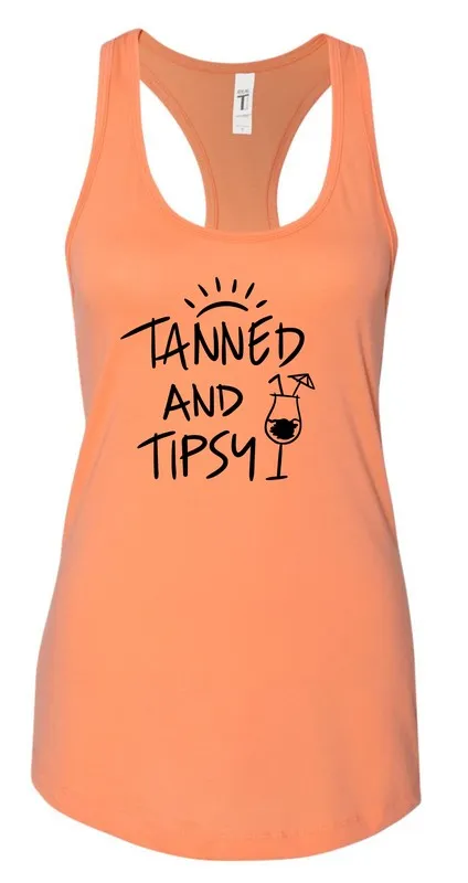 Tanned and Tipsy Summer Graphic Tank *Online Only*