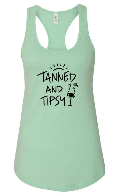 Tanned and Tipsy Summer Graphic Tank *Online Only*