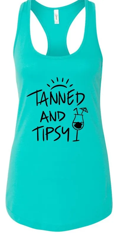 Tanned and Tipsy Summer Graphic Tank *Online Only*