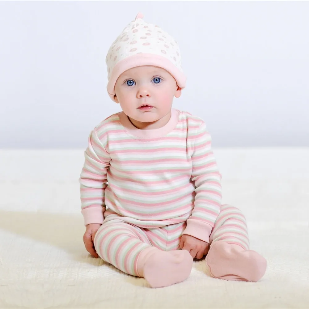 Under the Nile Organic Baby Pajamas - Girl Stripe