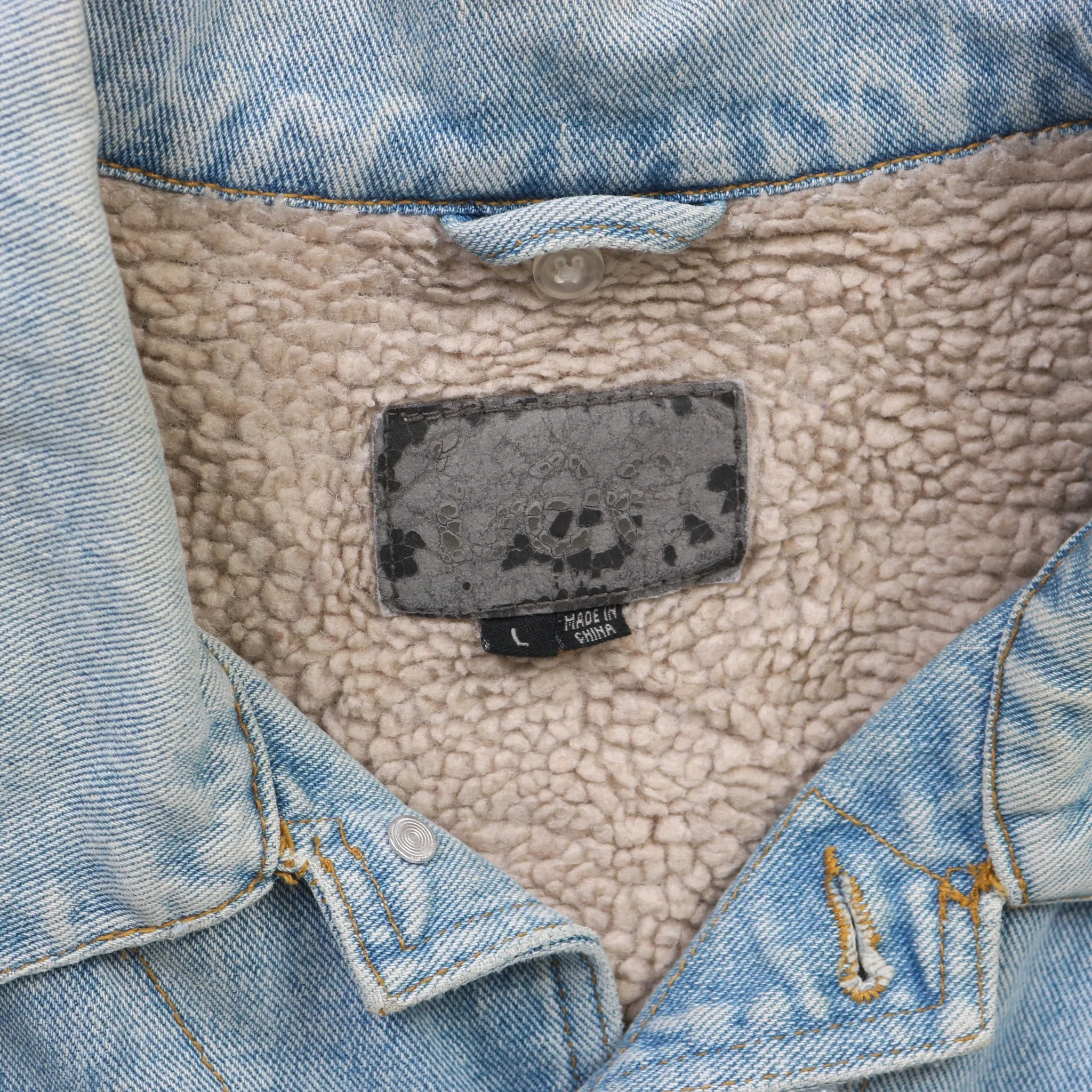 Vintage Denim Sherpa Lined Jacket