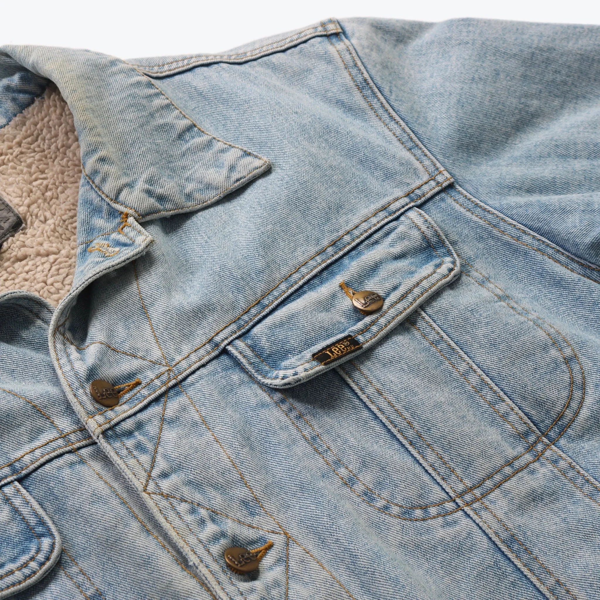 Vintage Denim Sherpa Lined Jacket