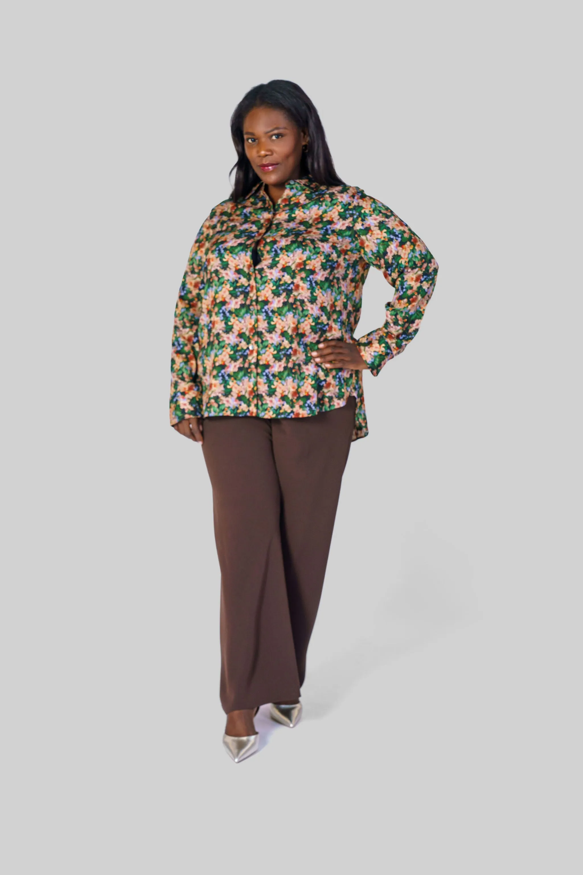 WILD PRIMROSE SLIM FITTED BLOUSE