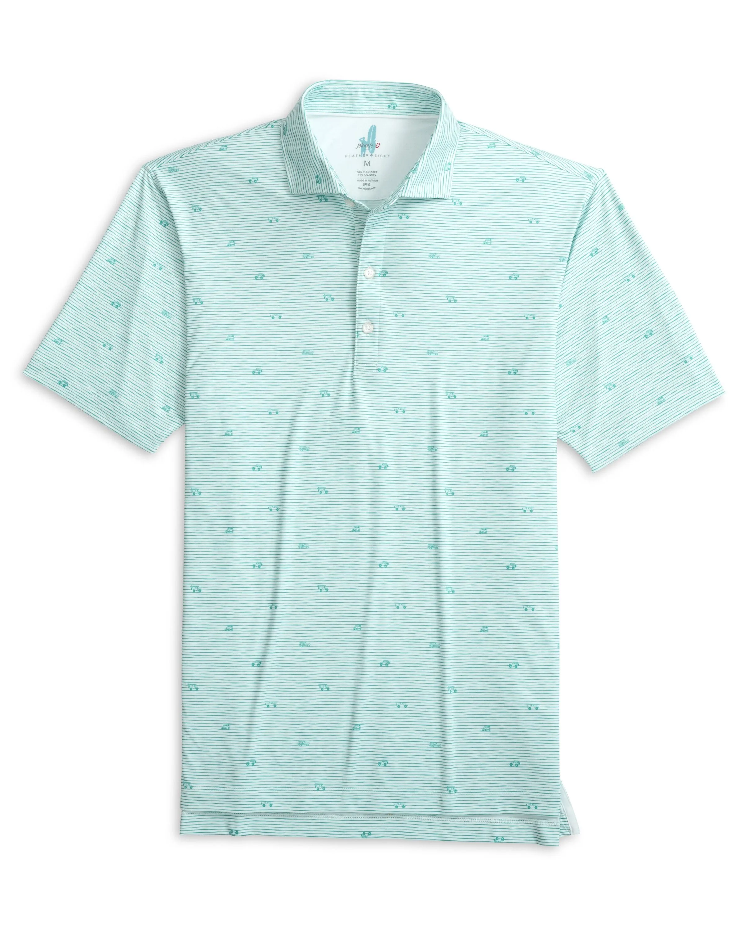 Willy Printed Performance Polo - Green Grass