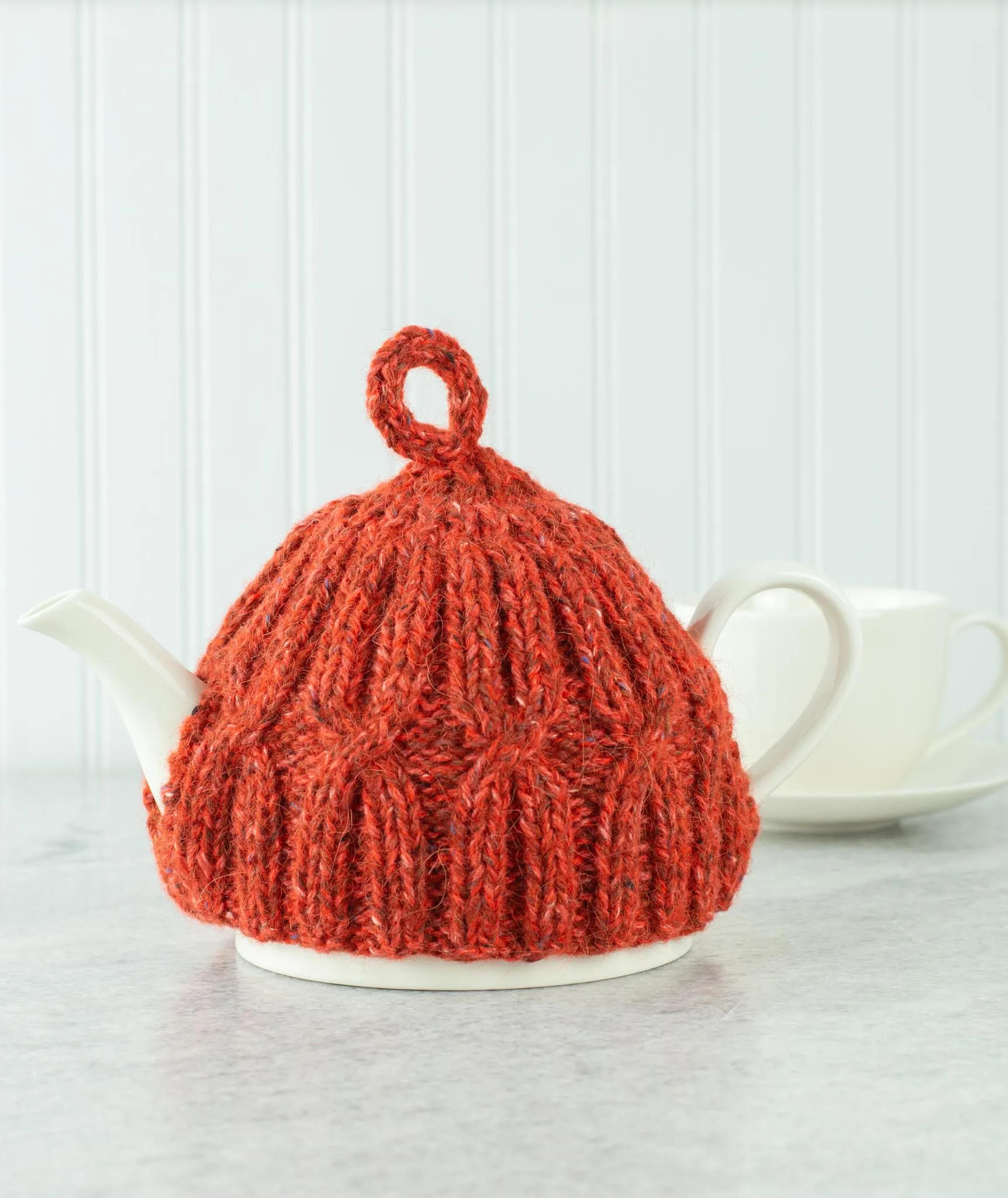 X x X Anniversary Tea Cozy: 2-Cup Version Using Rowan Felted Tweed